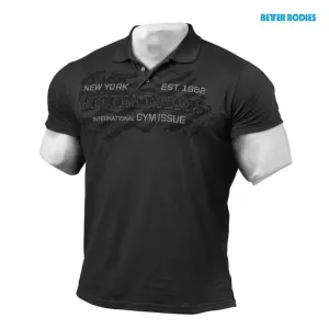 Better Bodies Collar Tee - Wash Black