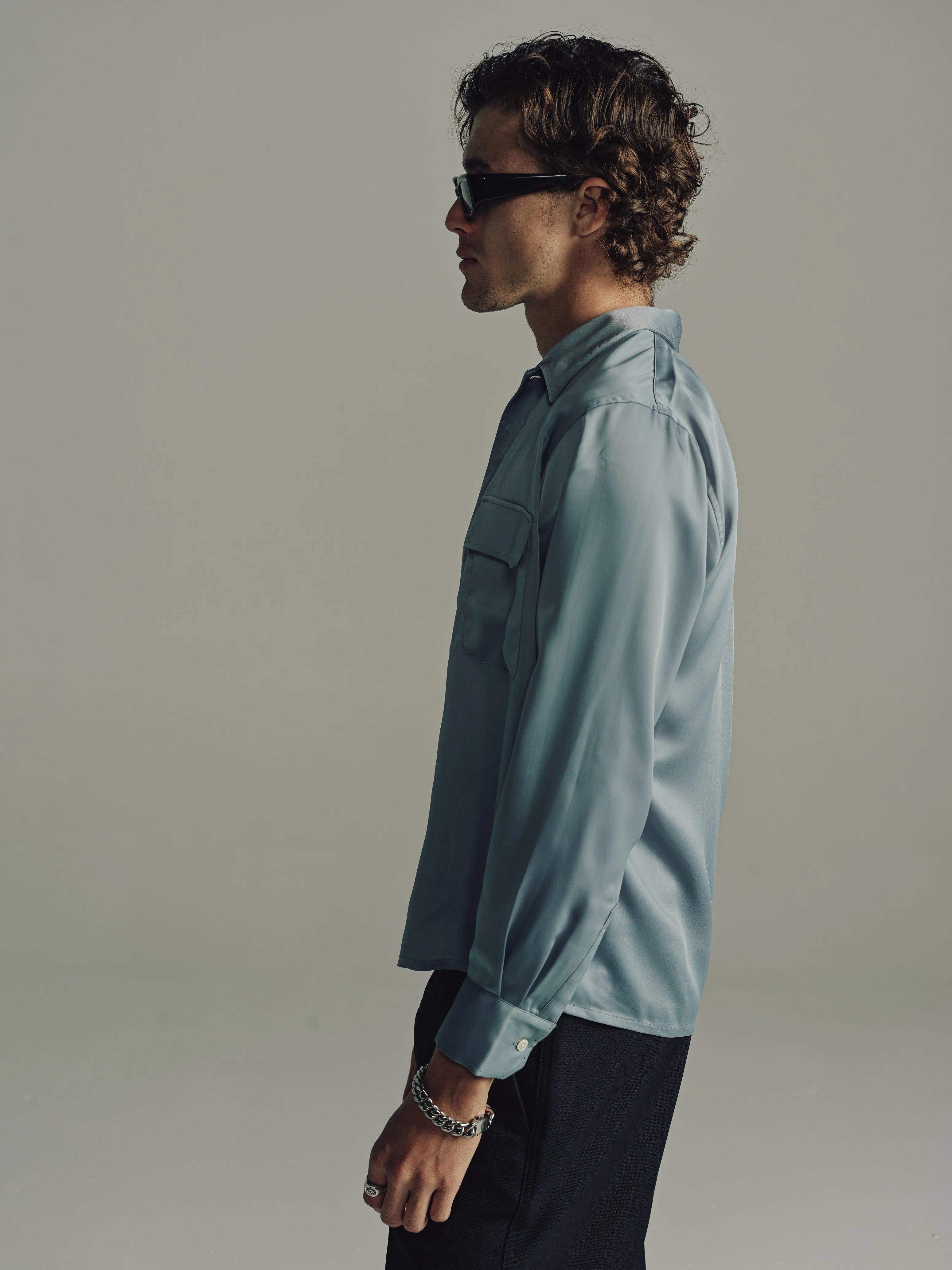 Boulavard Long Sleeve Shirt | Cloud Blue