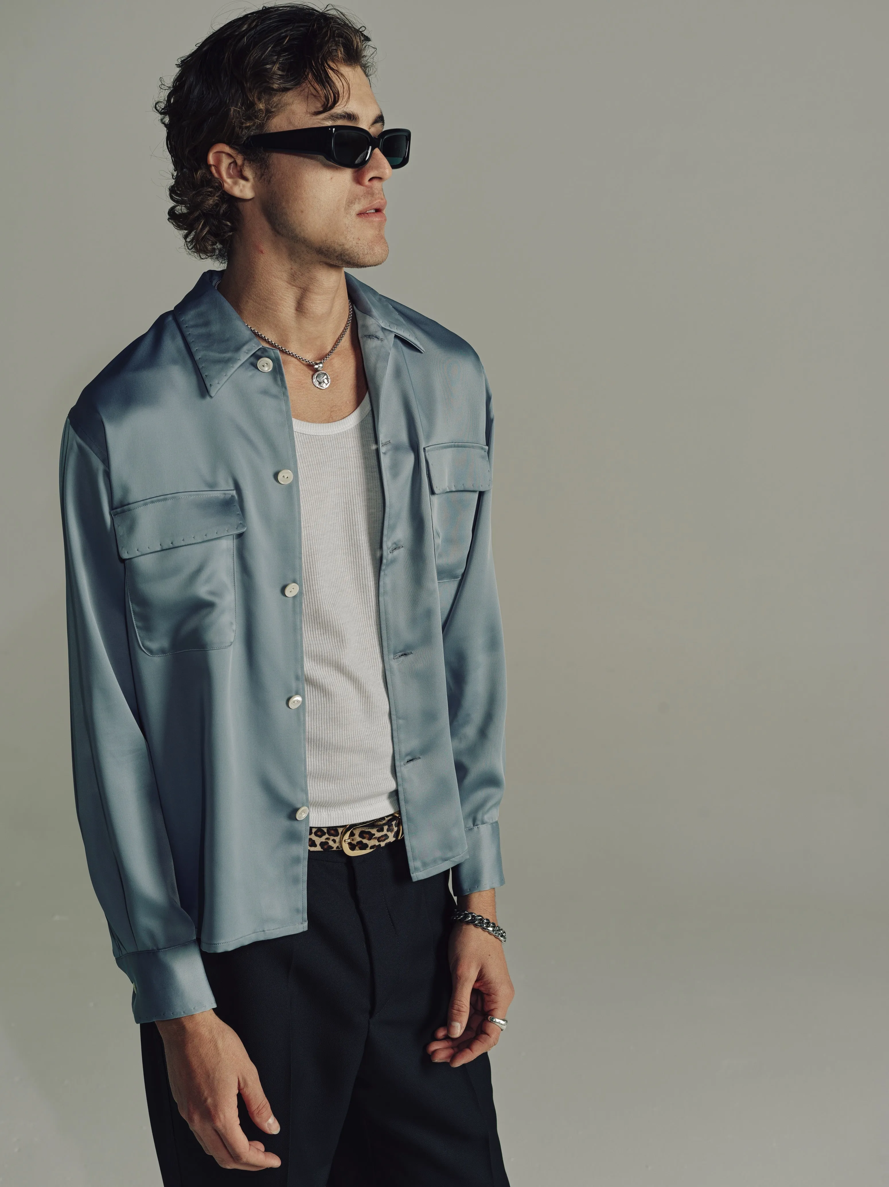 Boulavard Long Sleeve Shirt | Cloud Blue