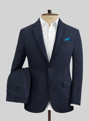 Italian Prato Oxford Blue Linen Suit