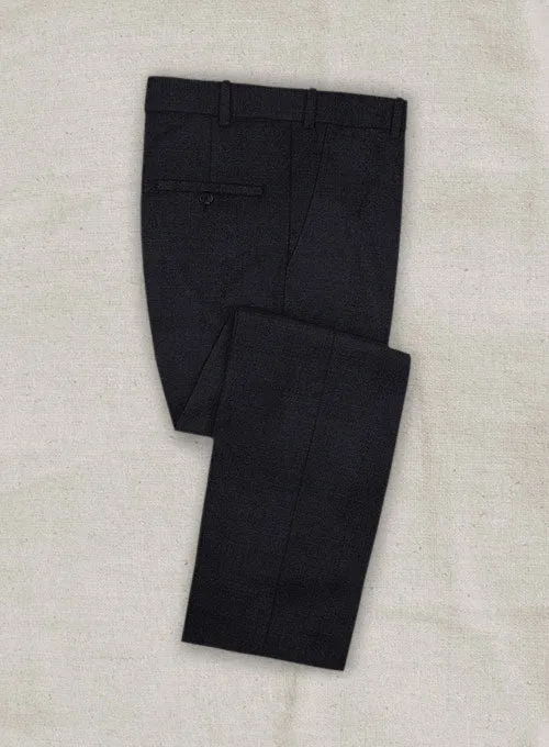 Italian Tela Black Wool Linen Pants