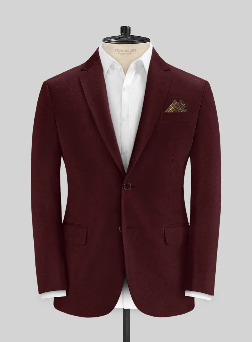 Italian Wine Cotton Stretch Suit