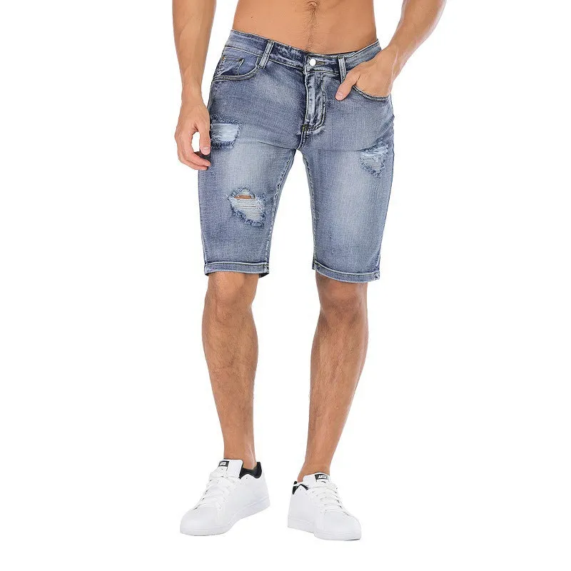 Jeans Trendy Men's Stretch Shorts