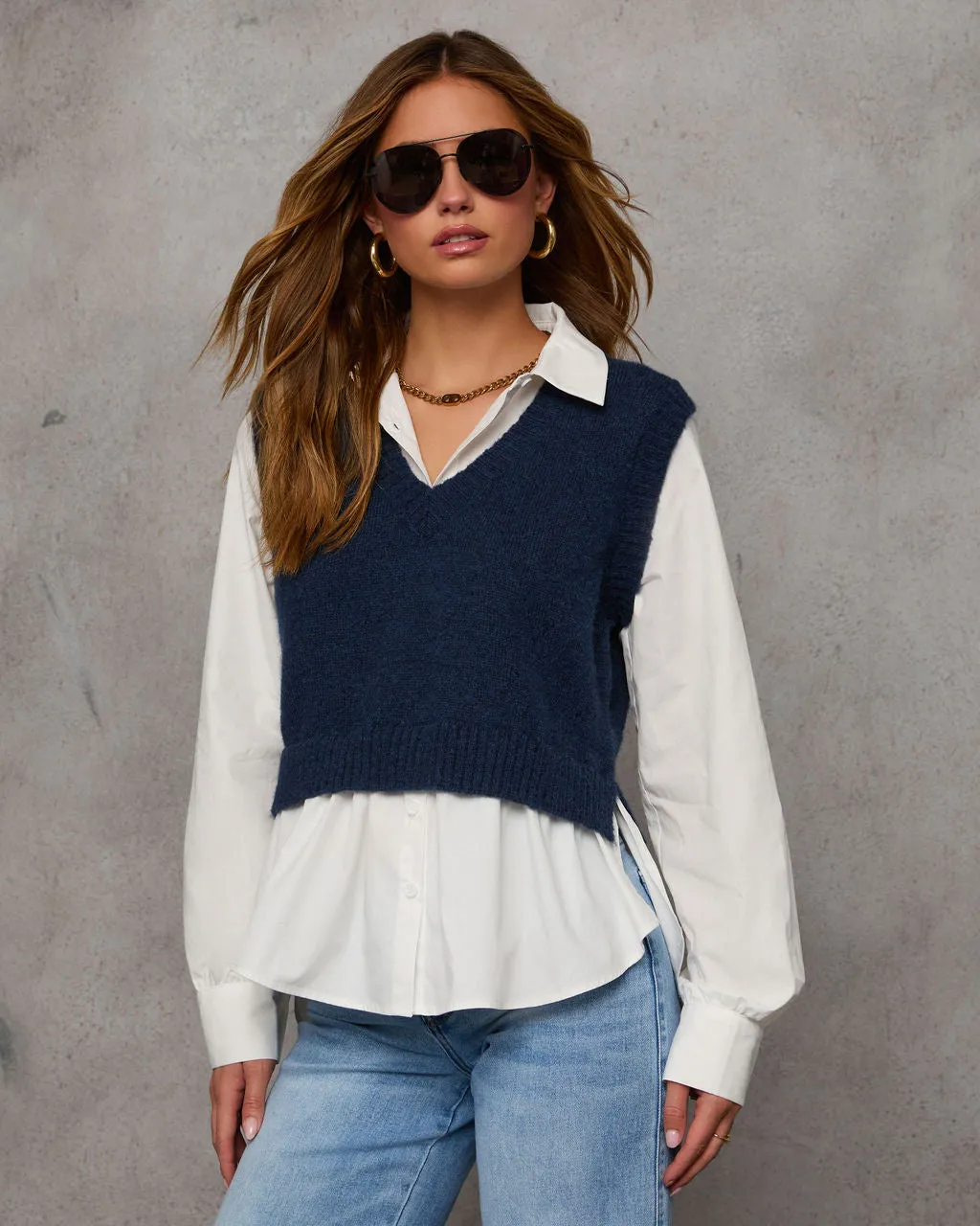 Keep It Classic Twofer Layered Sweater Vest