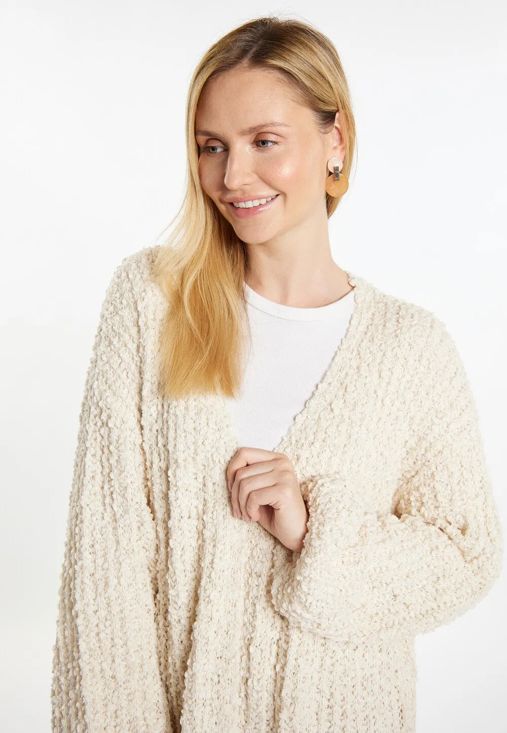 Knitted cardigan usha WHITE LABEL, cream