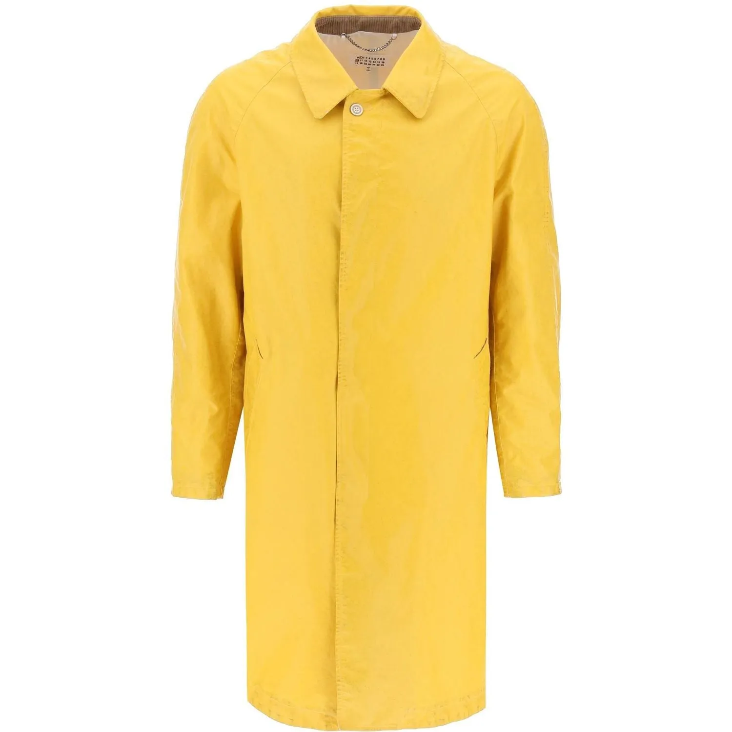 Maison Margiela trench coat in worn-out effect coated cotton