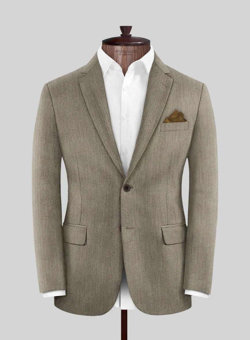 Marco Stretch Dark Beige Wool Suit