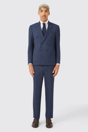 Milltown Slim Fit Double Breasted Navy Suit TT x AM - ARCHIVE