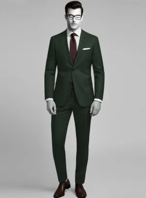 Napolean Dark Green Wool Suit