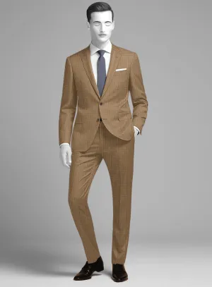 Napolean Gisde Glen Brown Wool Suit