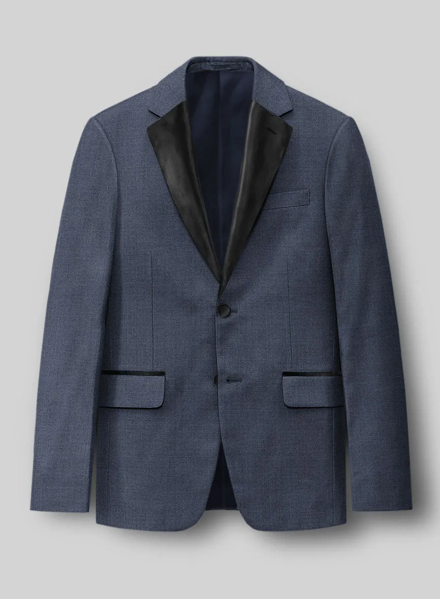 Napolean Slate Blue Wool Tuxedo Suit