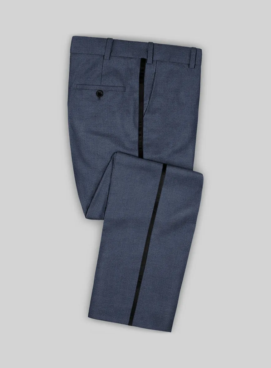 Napolean Slate Blue Wool Tuxedo Suit