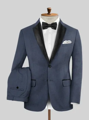 Napolean Slate Blue Wool Tuxedo Suit