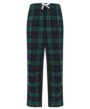 Navy/Green Check - Kids tartan lounge pants