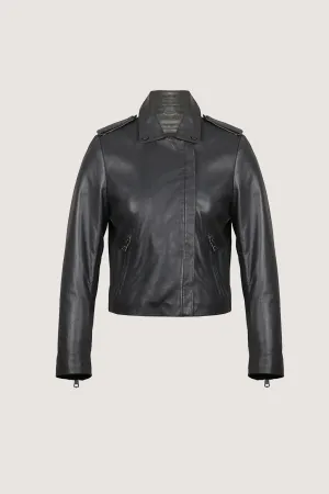 Novado - Women's Iconic Leather Jacket - Black - 1 Piece