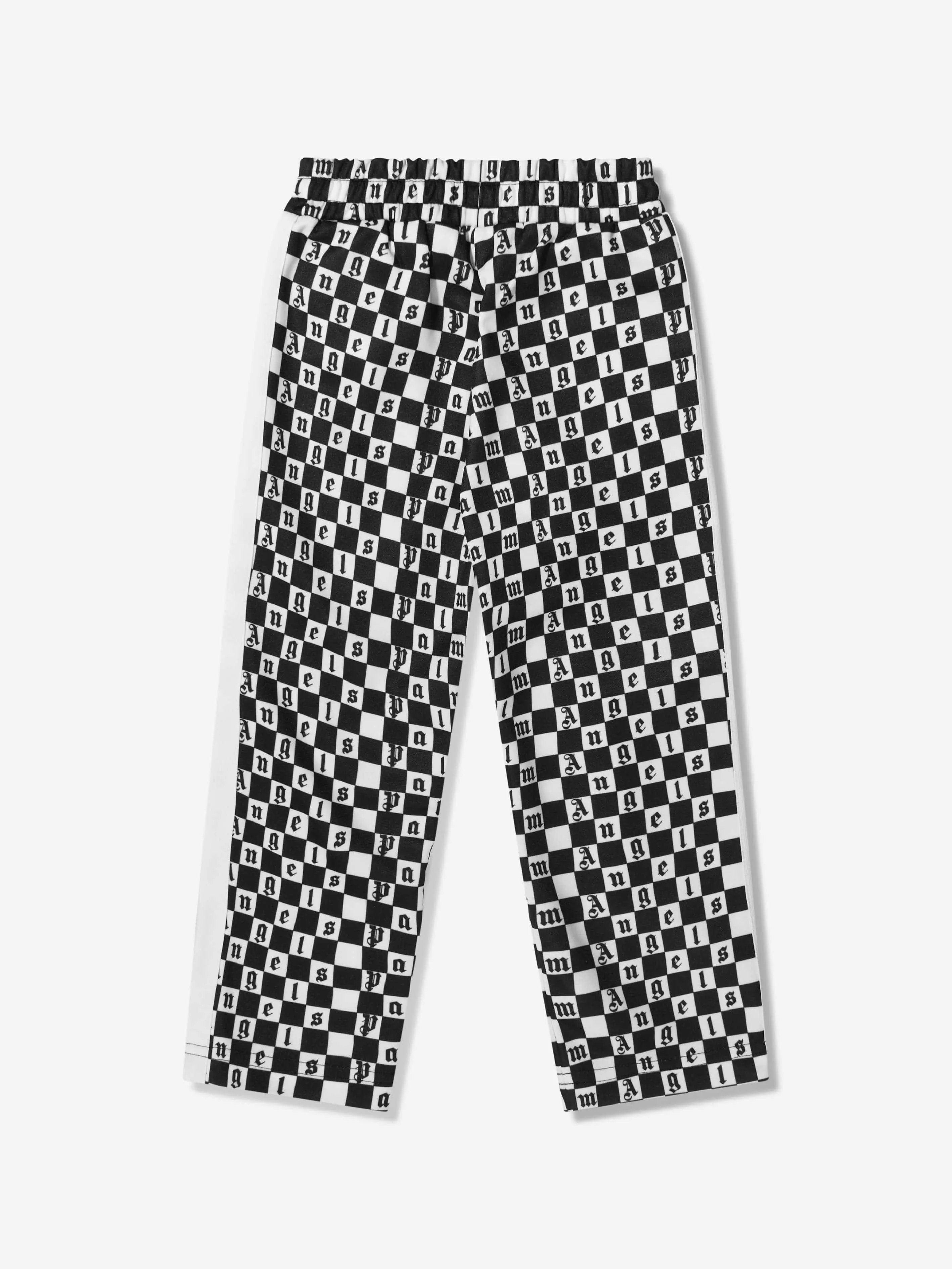 Palm Angels Kids Checkerboard Print Track Pants