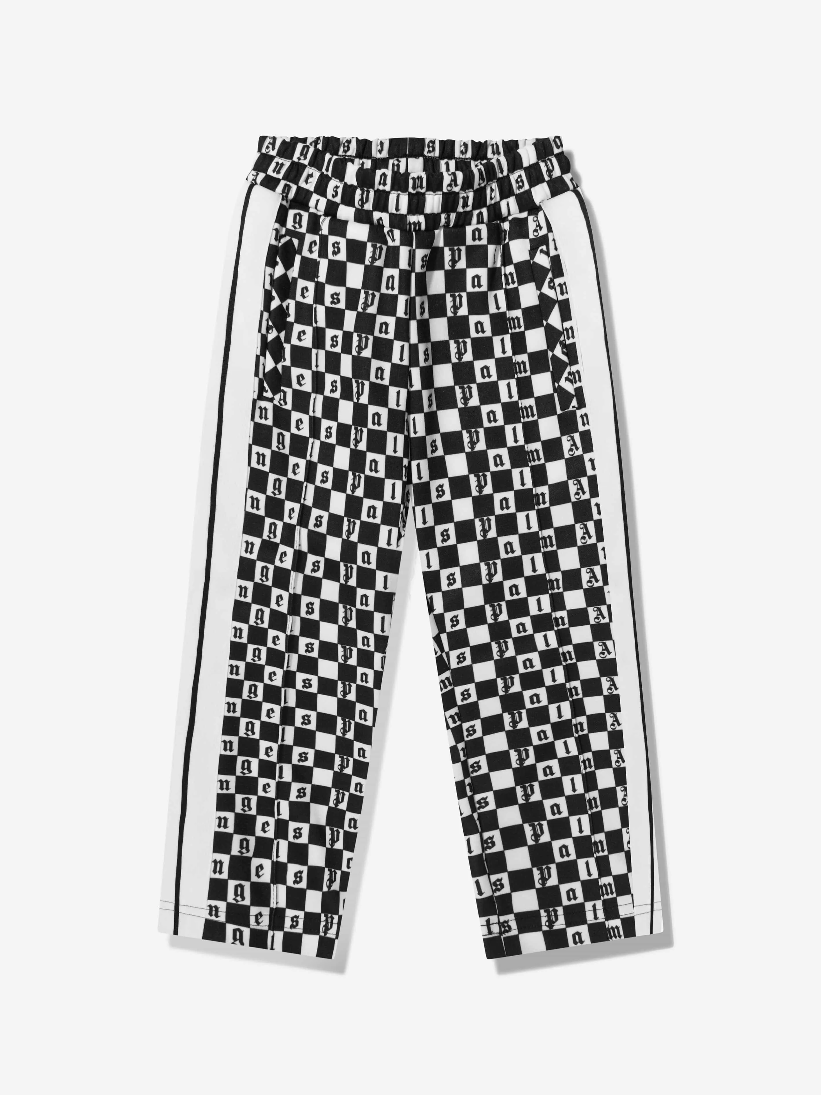 Palm Angels Kids Checkerboard Print Track Pants