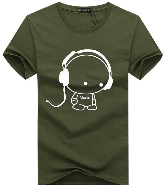 Printed MUSIC Cotton T-Shirt - 6 Colors