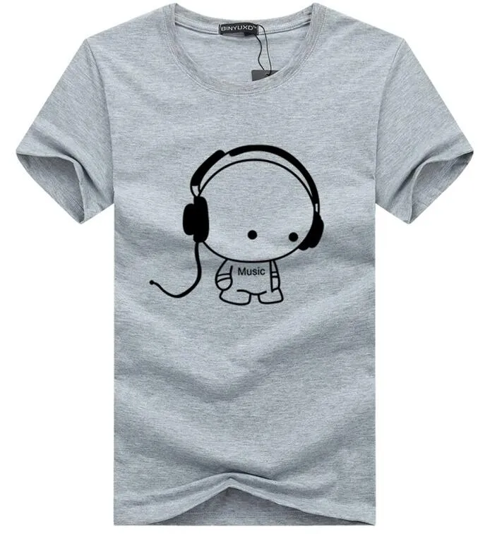 Printed MUSIC Cotton T-Shirt - 6 Colors