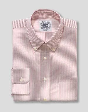 RED/WHITE  STRIPE OXFORD  DRESS SHIRT