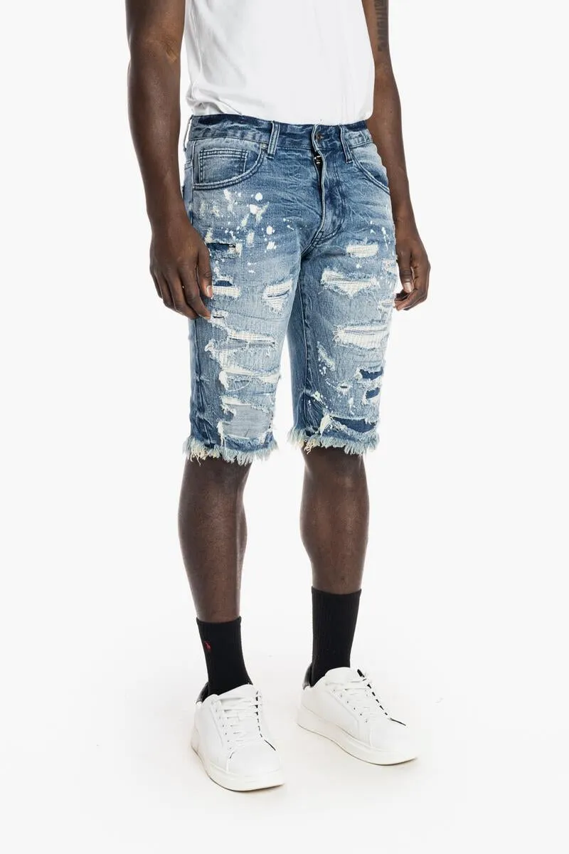 Smoke Rise Men's Rip and Repair Fashion Denim Short