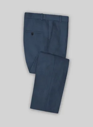 Solbiati Art Du Lin Ebony Blue Linen Pants