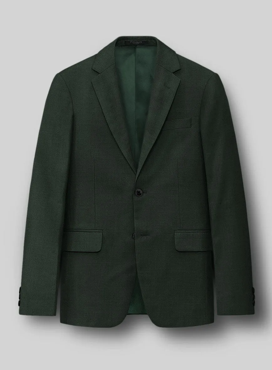 Stretch Green Wool Suit - Big & Tall