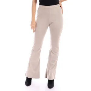 Suede Flare Slip On Pants (B678) - Kady