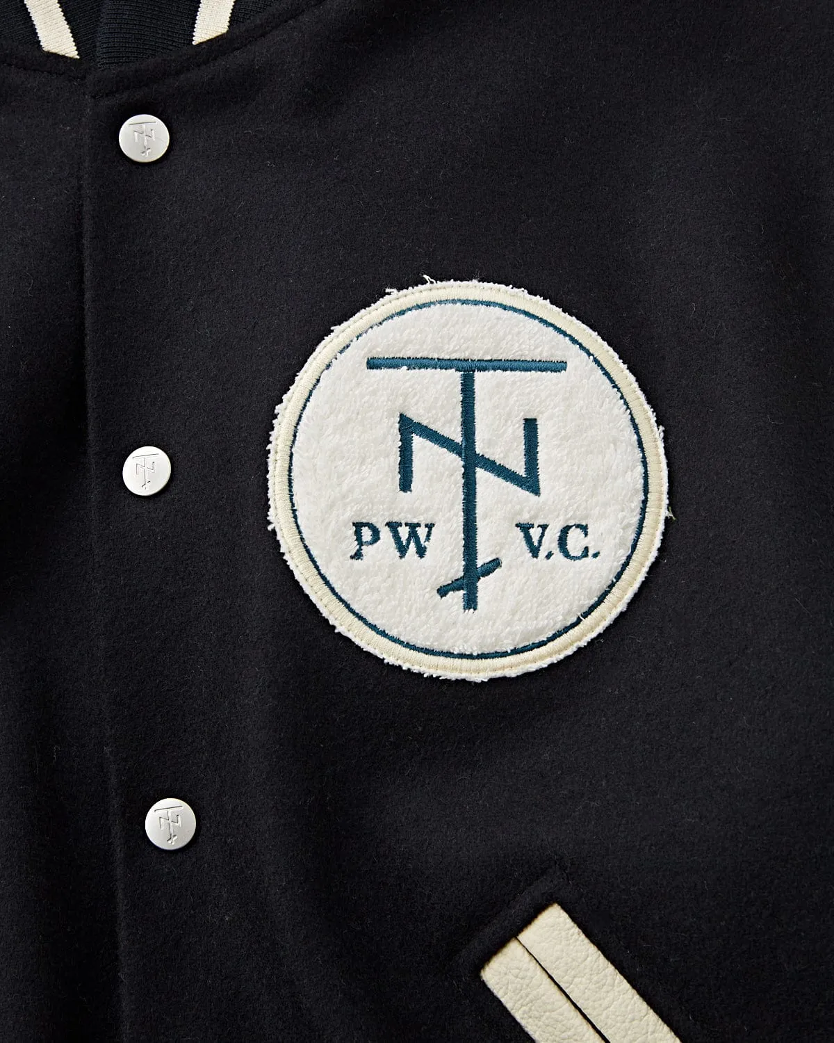 Tenue. x Private White V.C. Varsity Jacket Royal Navy