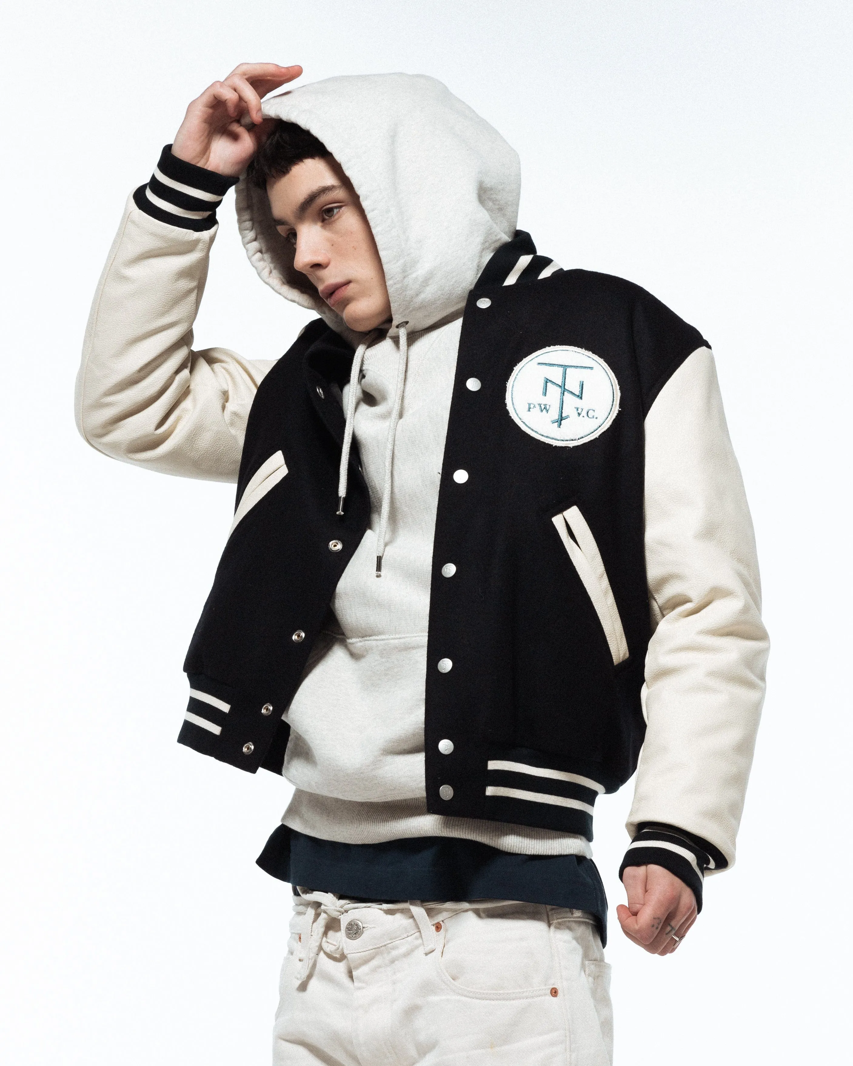 Tenue. x Private White V.C. Varsity Jacket Royal Navy