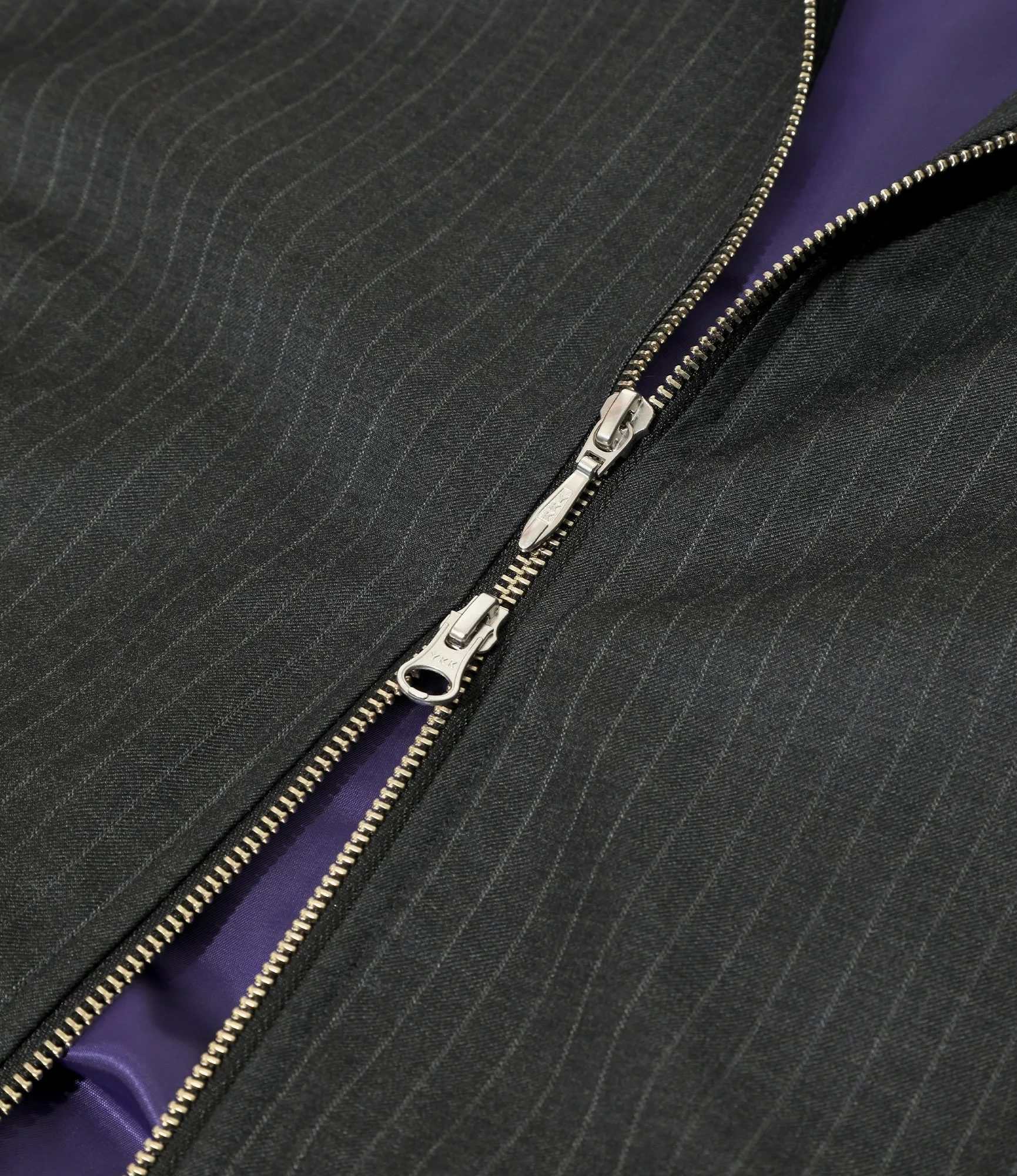 Track Jacket – Grey Striped Viyella Wool