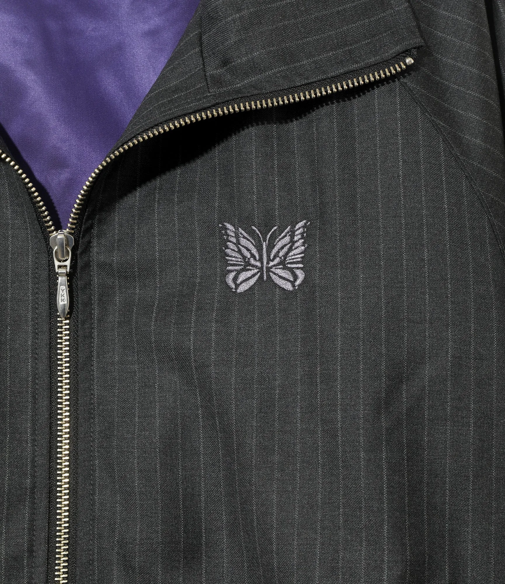 Track Jacket – Grey Striped Viyella Wool