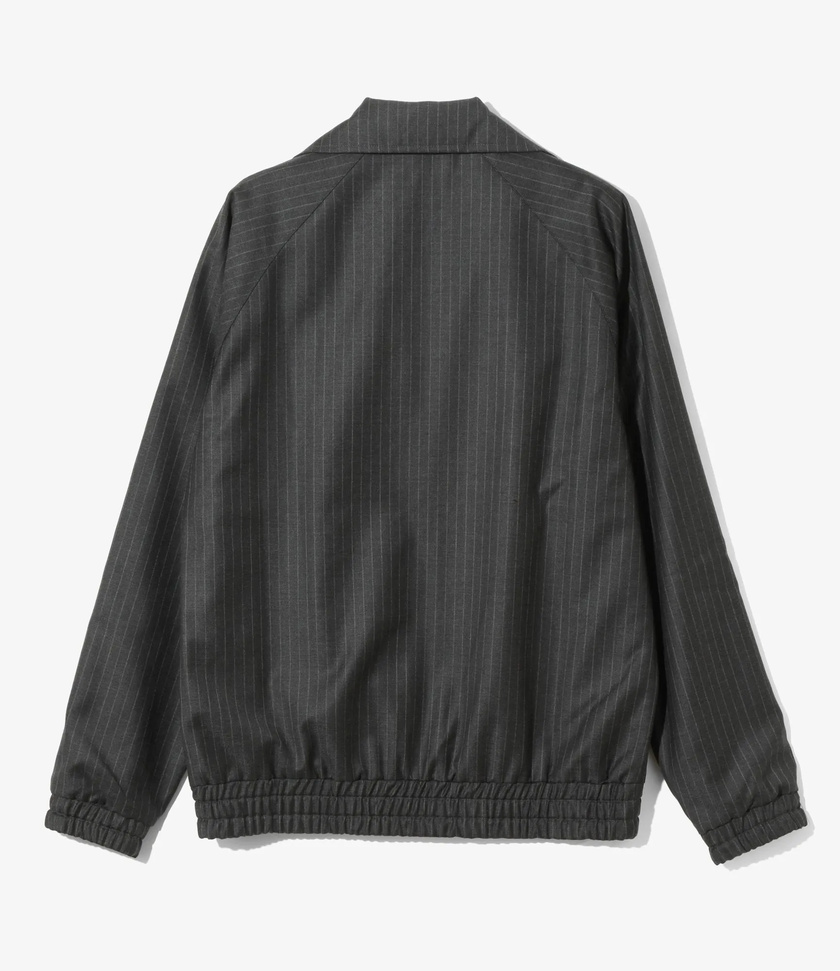 Track Jacket – Grey Striped Viyella Wool