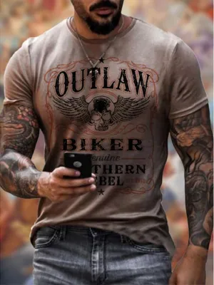 Vintage  Outlaw Biker Casual T-Shirt