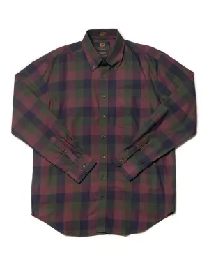 VIYELLA - GREEN/BURGUNDY/NAVY LARGE CHECK